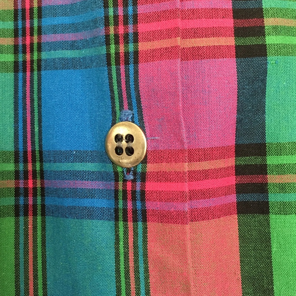 Dockers Vibrant Multicolored Collared Button Down - image 5